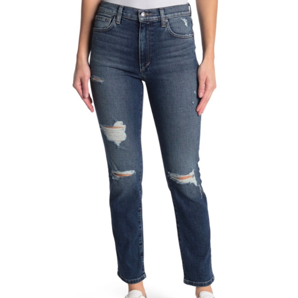 NWT Joe’s Jeans ‘Lara’ High Rise Distressed Straight Ankle Size 30